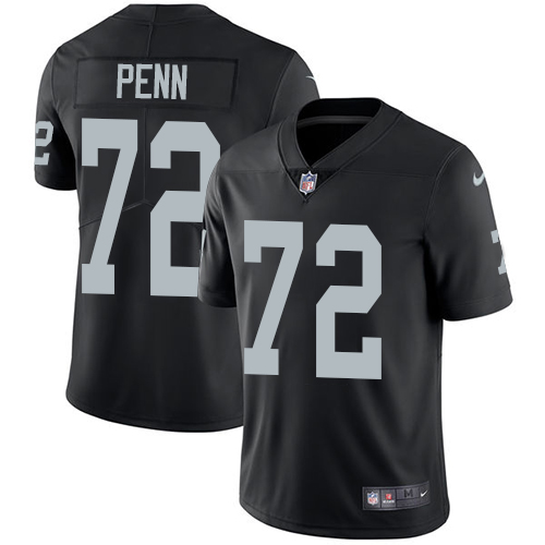 Nike Raiders #72 Donald Penn Black Team Color Youth Stitched NFL Vapor Untouchable Limited Jersey